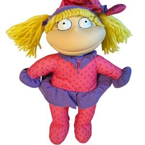 RUGRATS Vintage Angelica Pickles PJ Pajama Plush Toy Doll 90s Nickelodeon 12"